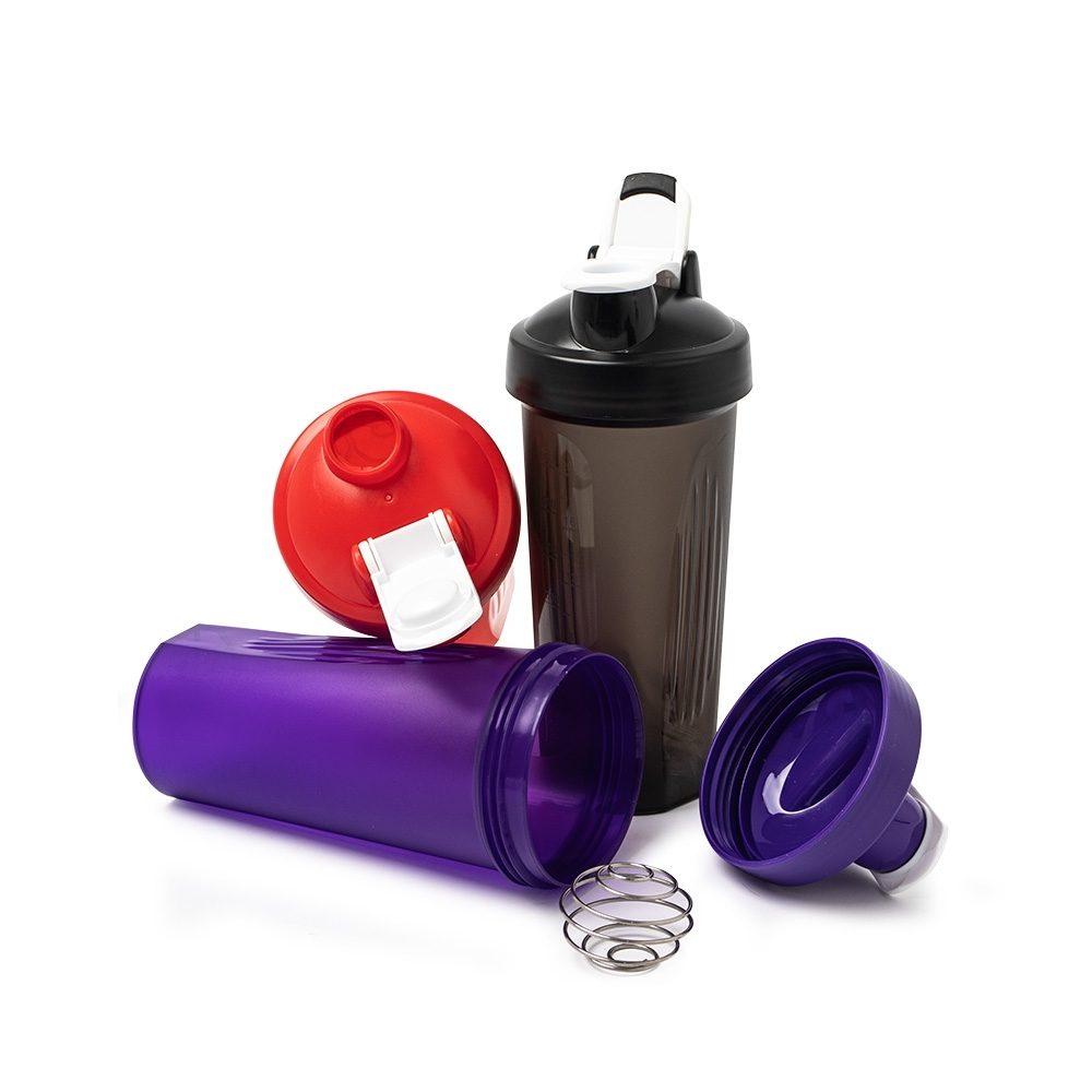 Coqueteleira Plástica 700ml DR1756 na cor Vermelho, brinde personalizado Sky Brindes