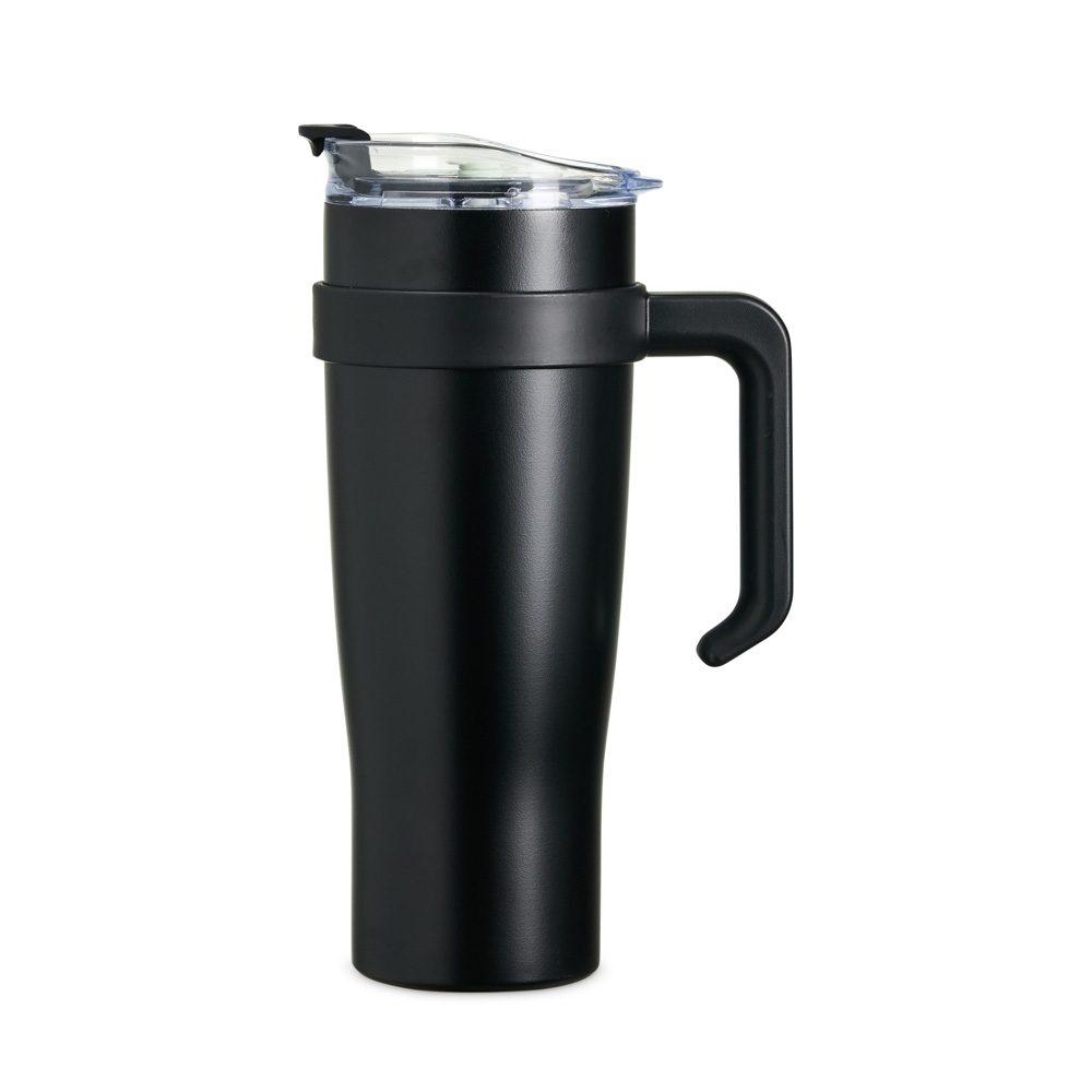 Caneca Térmica 1,2 Litros DR1788 na cor Preto, brinde personalizado Sky Brindes
