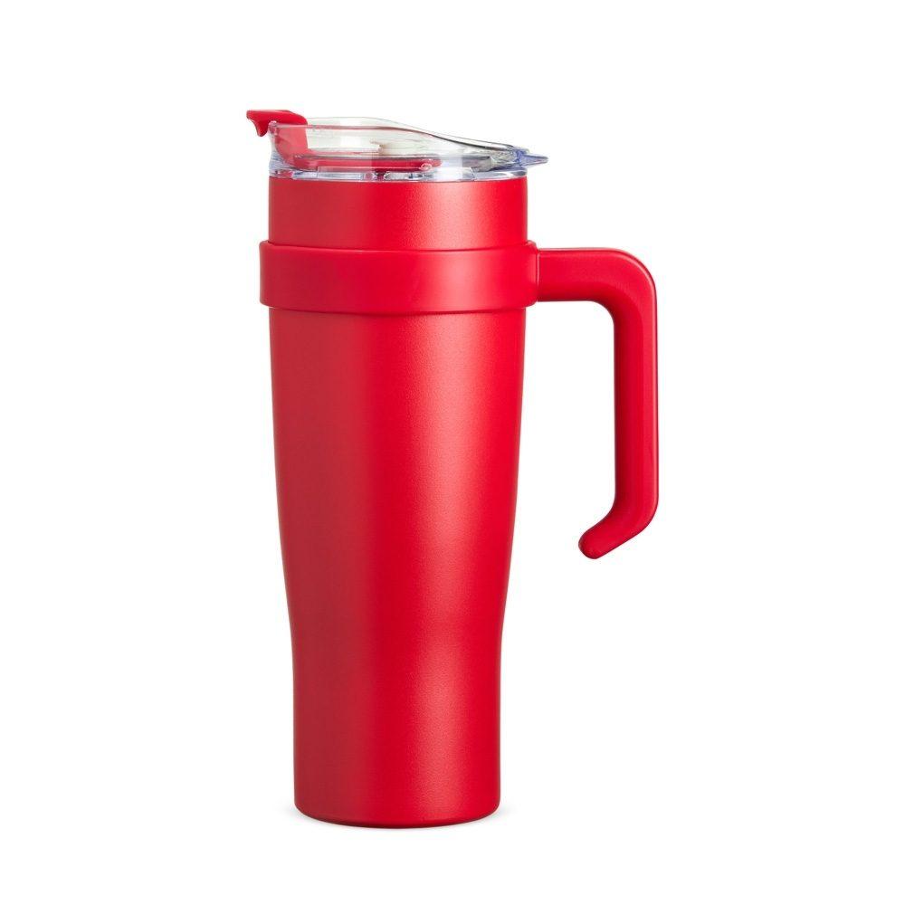 Caneca Térmica 1,2 Litros DR1788 na cor Vermelho, brinde personalizado Sky Brindes