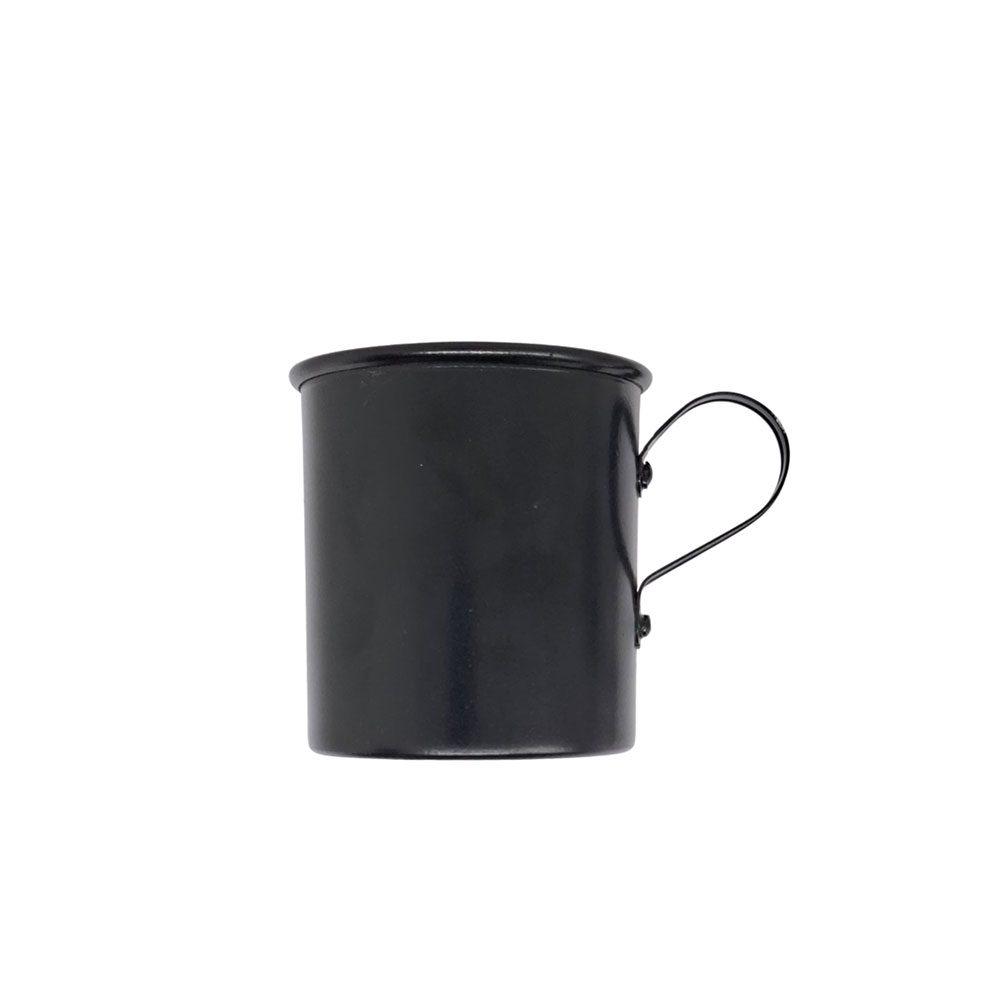Caneca de Alumínio 350ml DR1790 na cor Preto, brinde personalizado Sky Brindes