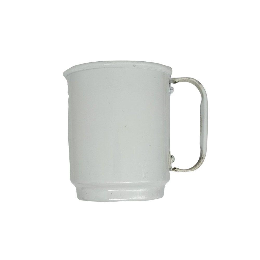 Caneca de alumínio 500ml DR1792 na cor Branco, brinde personalizado Sky Brindes