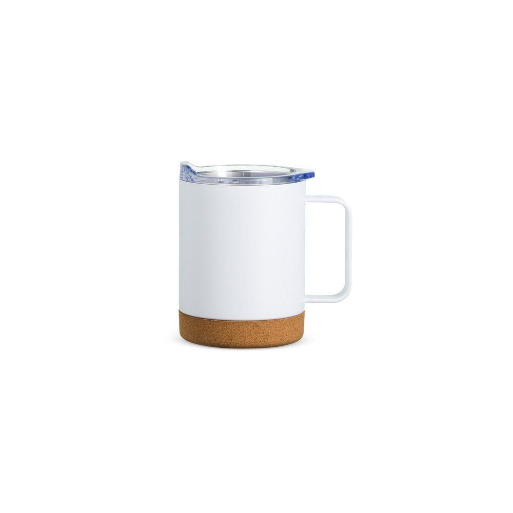 Caneca Térmica 400ml DR1798 na cor Branco, brinde personalizado Sky Brindes
