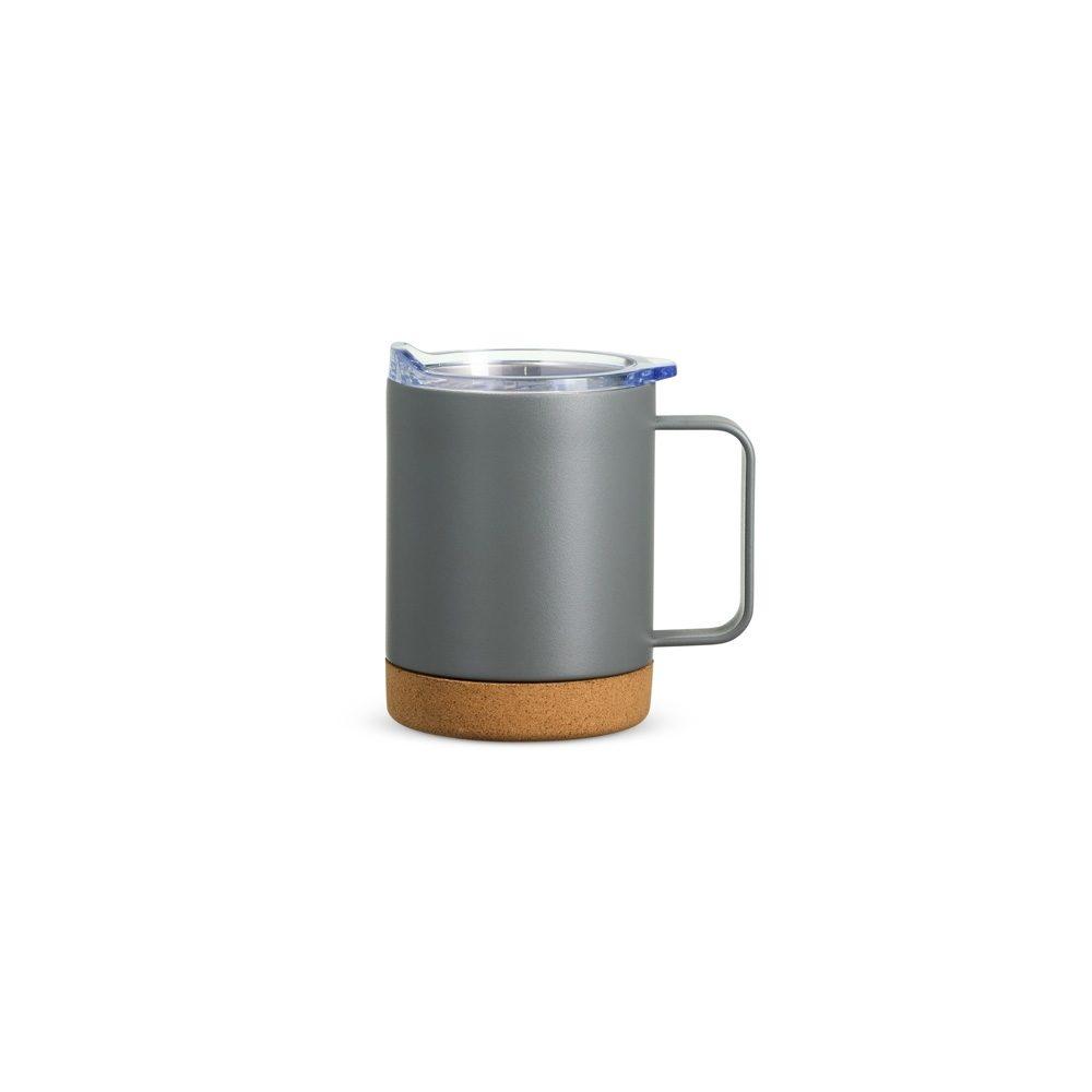 Caneca Térmica 400ml DR1798 na cor Cinza, brinde personalizado Sky Brindes