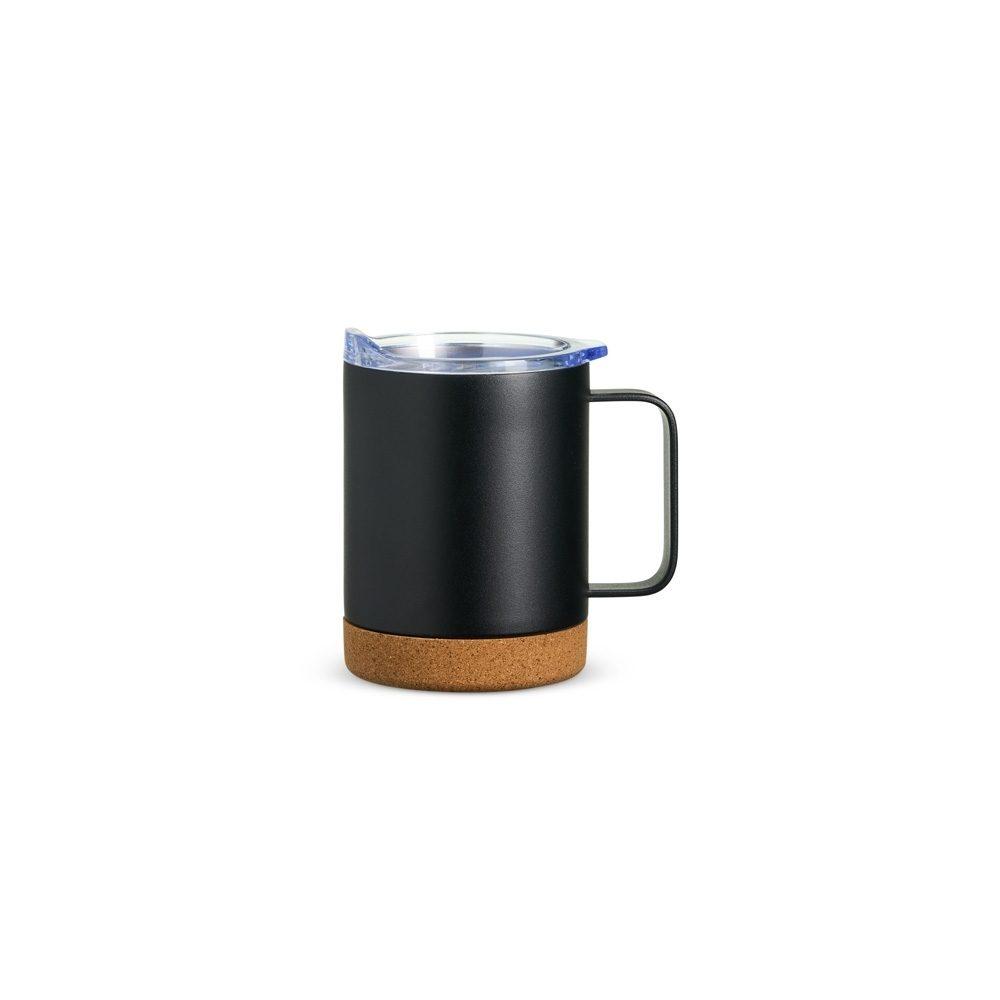 Caneca Térmica 400ml DR1798 na cor Preto, brinde personalizado Sky Brindes