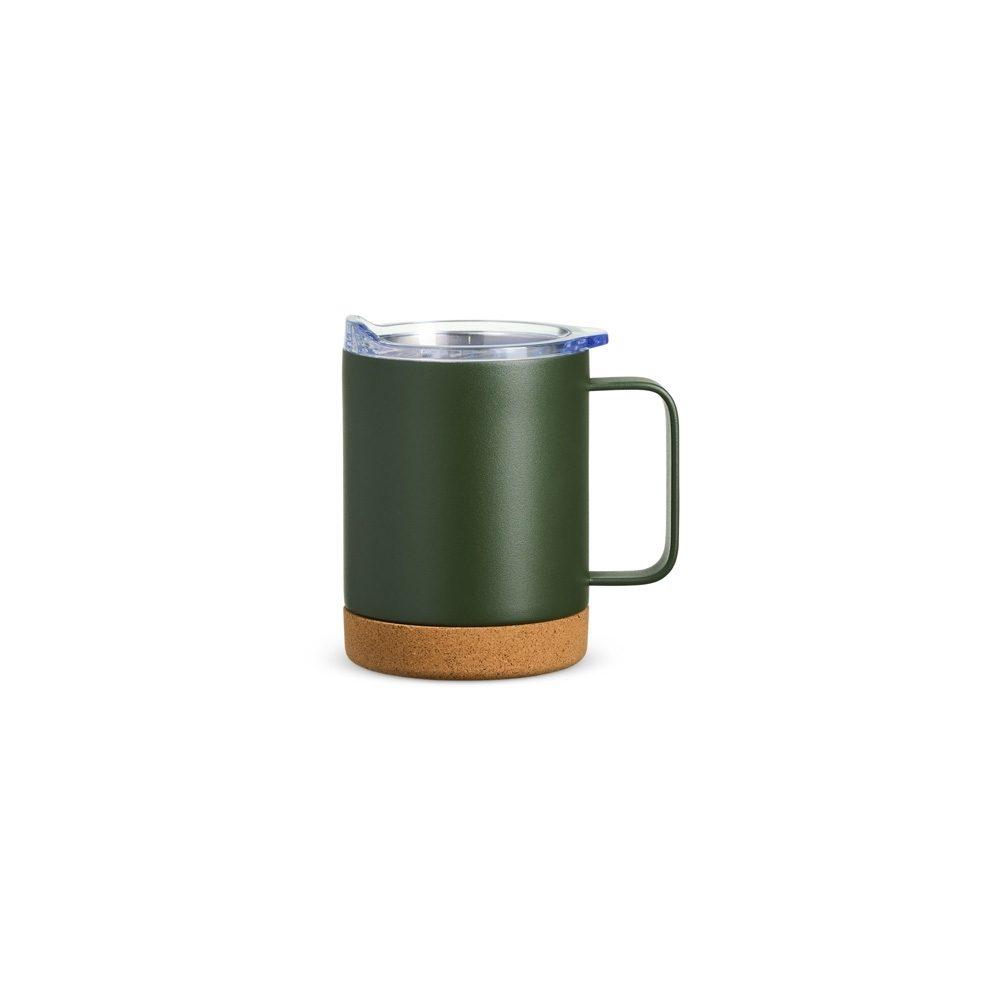 Caneca Térmica 400ml DR1798 na cor Verde, brinde personalizado Sky Brindes