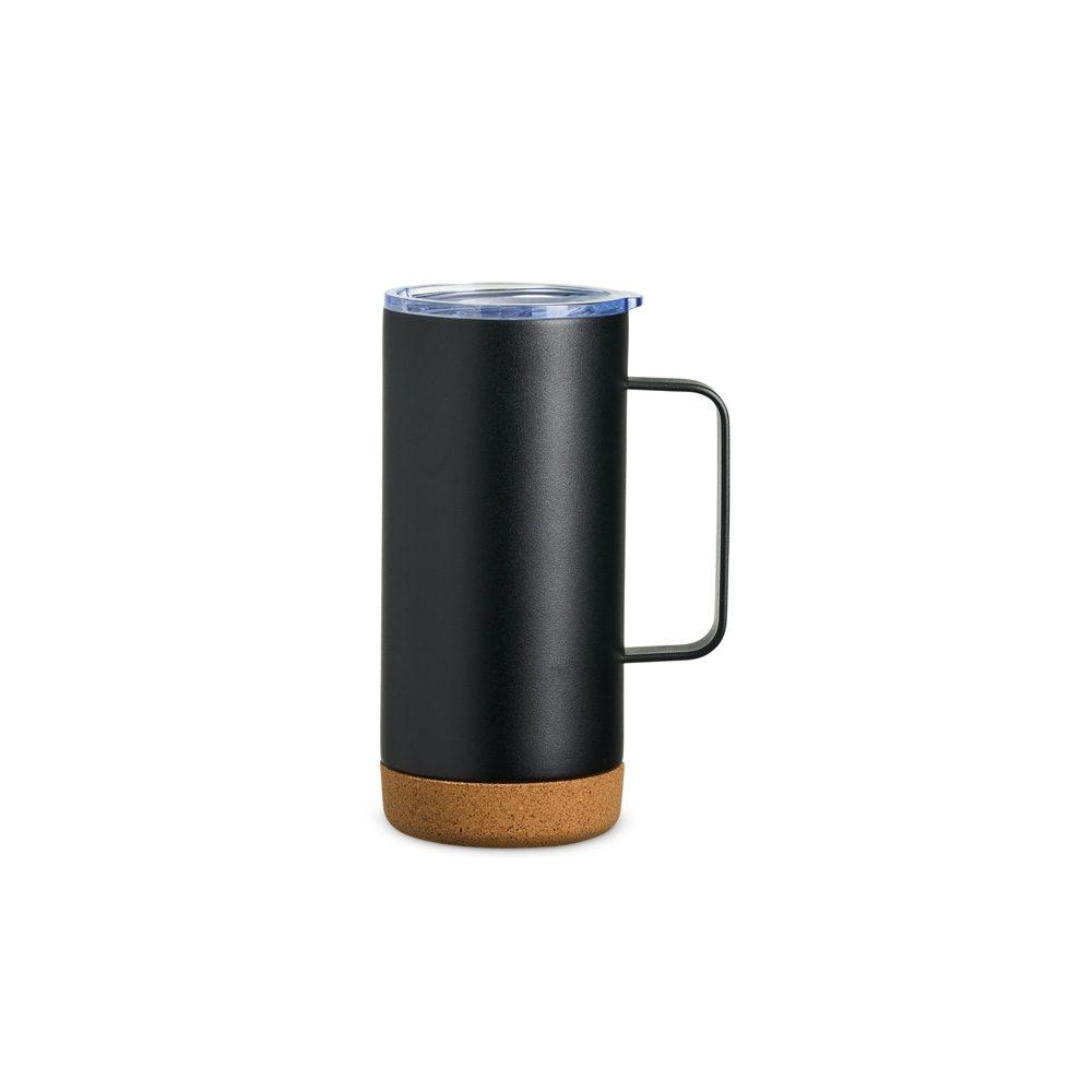 Caneca Térmica 500ml DR1799 na cor Preto, brinde personalizado Sky Brindes