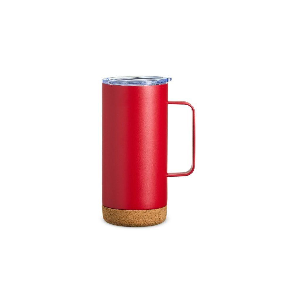 Caneca Térmica 500ml DR1799 na cor Vermelho, brinde personalizado Sky Brindes