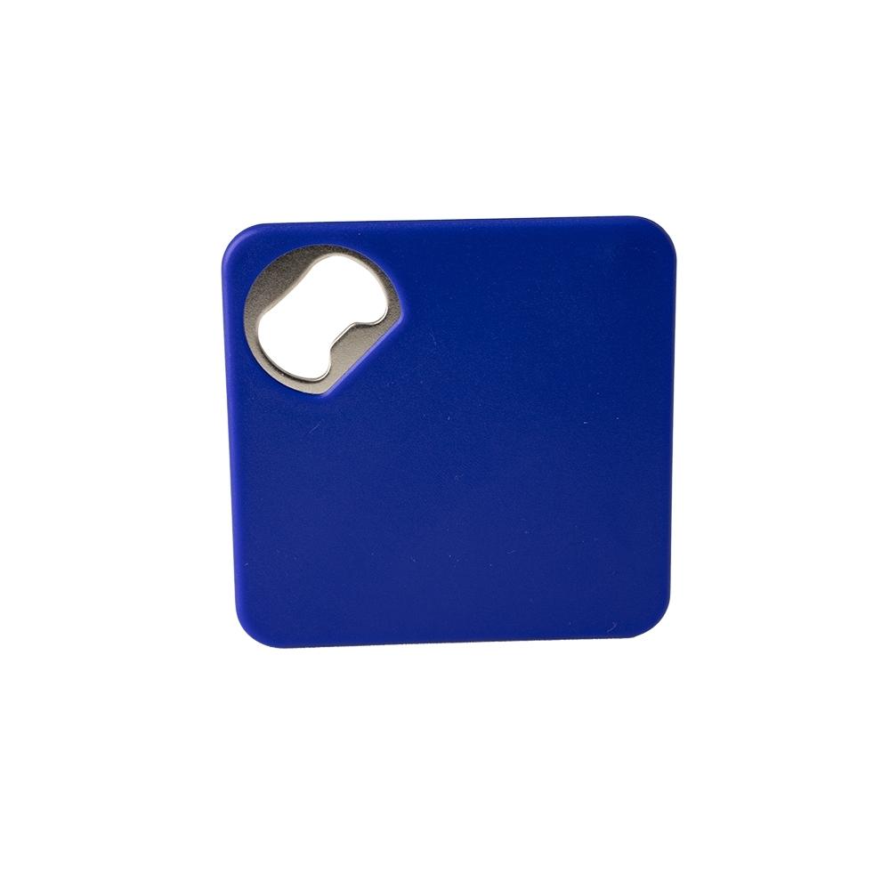 Porta Copo com Abridor DR1802 na cor Azul, brinde personalizado Sky Brindes