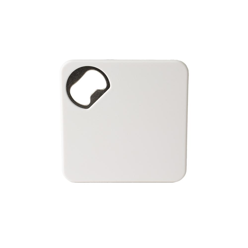 Porta Copo com Abridor DR1802 na cor Branco, brinde personalizado Sky Brindes