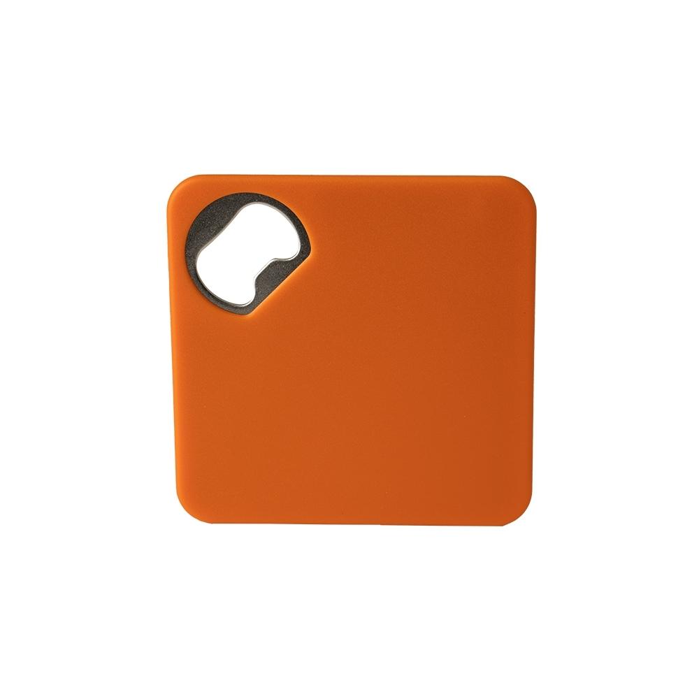 Porta Copo com Abridor DR1802 na cor Laranja, brinde personalizado Sky Brindes