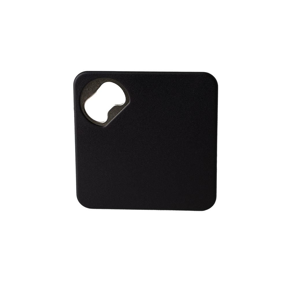 Porta Copo com Abridor DR1802 na cor Preto, brinde personalizado Sky Brindes