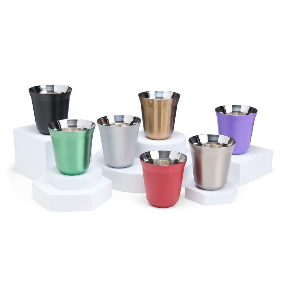 Copo Térmico Inox 150ml DR1806 na cor Roxo, brinde personalizado Sky Brindes