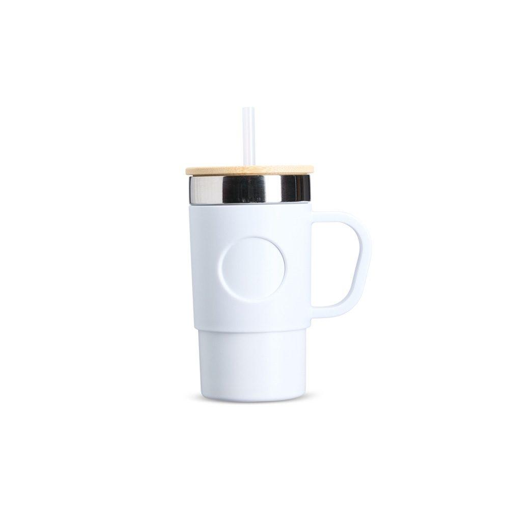 Caneca Térmica 400ml DR1808 na cor Branco, brinde personalizado Sky Brindes