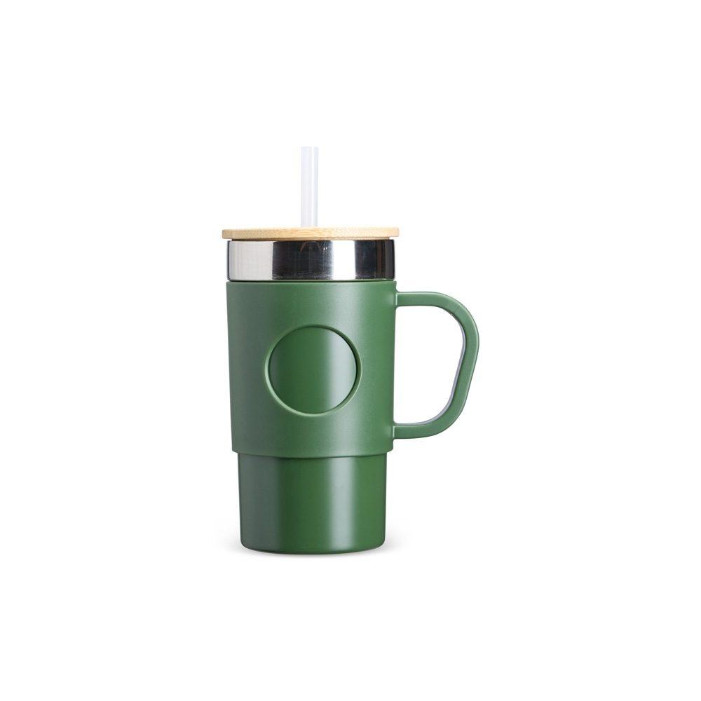 Caneca Térmica 400ml DR1808 na cor Verde, brinde personalizado Sky Brindes