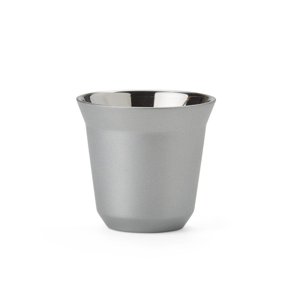 Copo Inox 80ml DR1809 na cor Prata, brinde personalizado Sky Brindes
