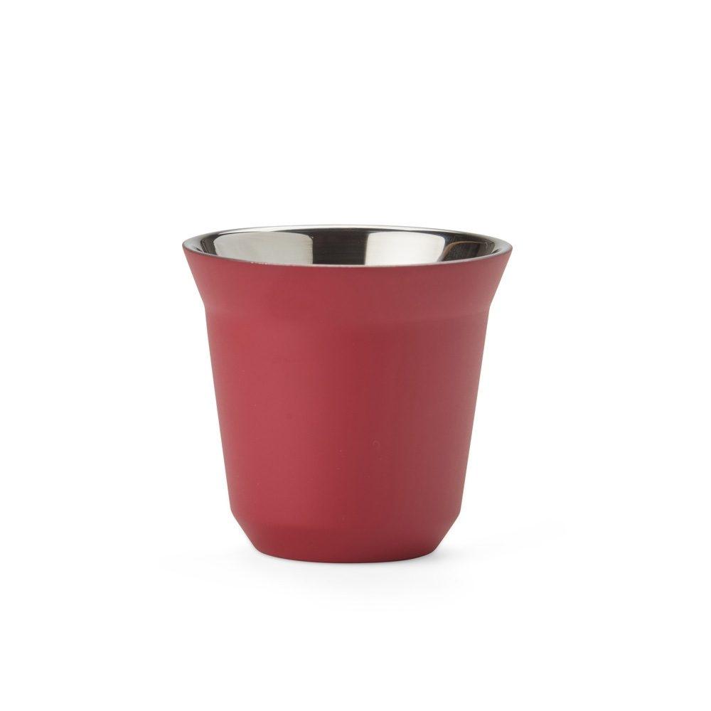 Copo Inox 80ml DR1809 na cor Vermelho, brinde personalizado Sky Brindes