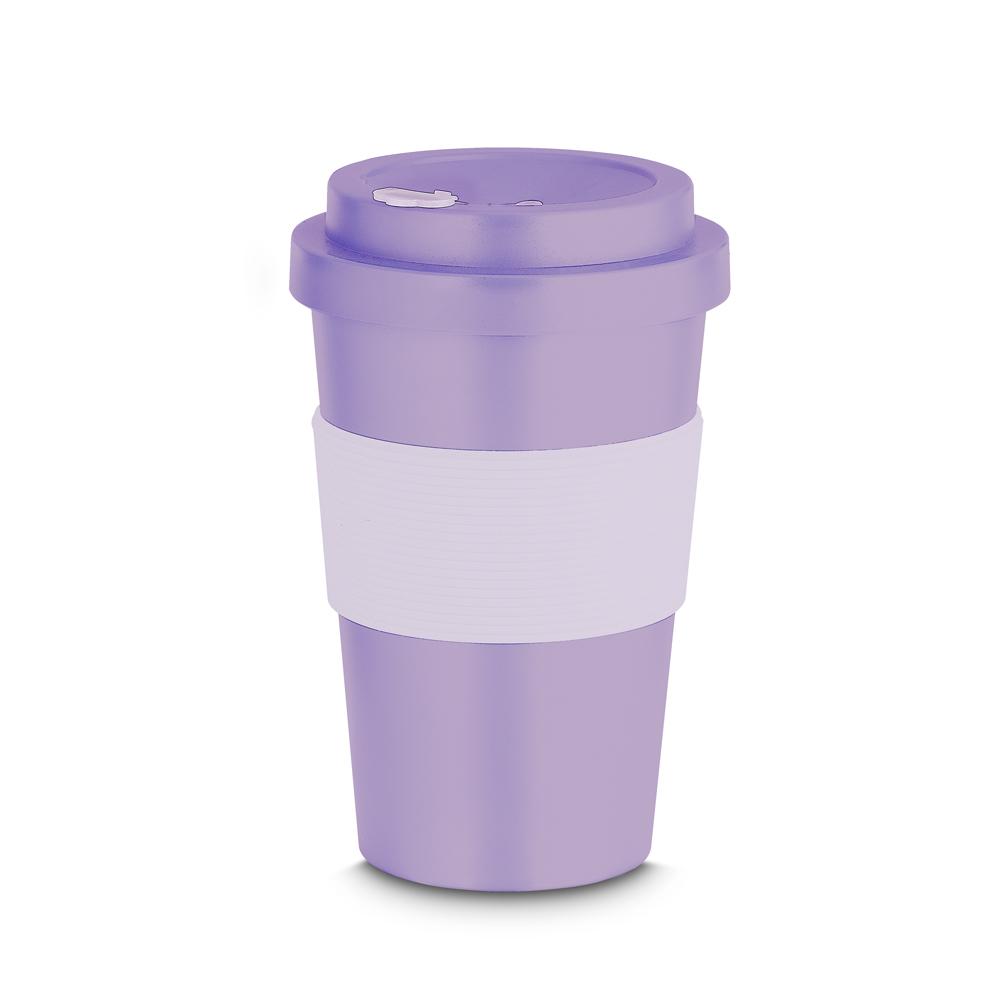 Copo Plástico 400ml DR1810 na cor Lilás, brinde personalizado Sky Brindes
