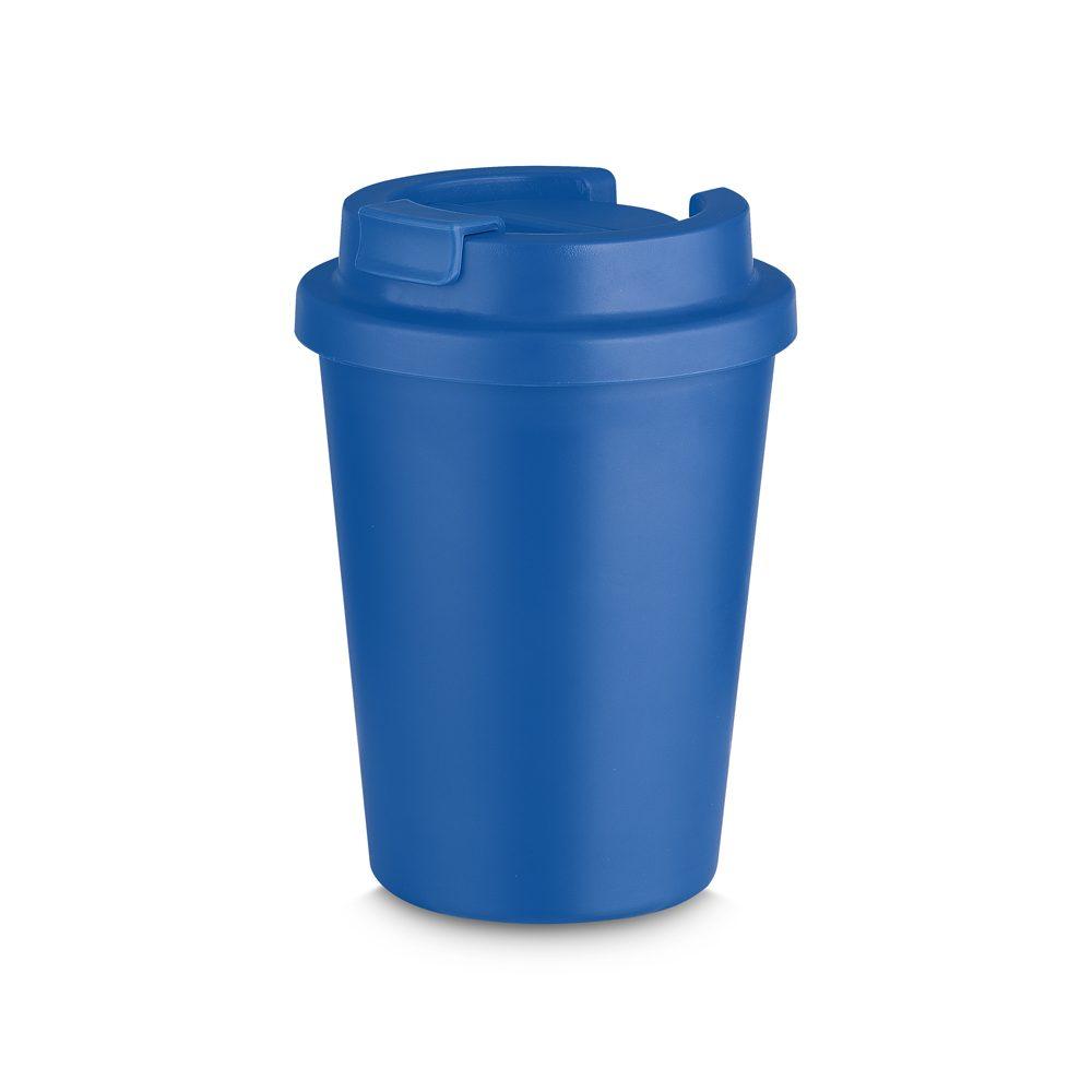 Copo Plástico 400ml DR1811 na cor Azul, brinde personalizado Sky Brindes