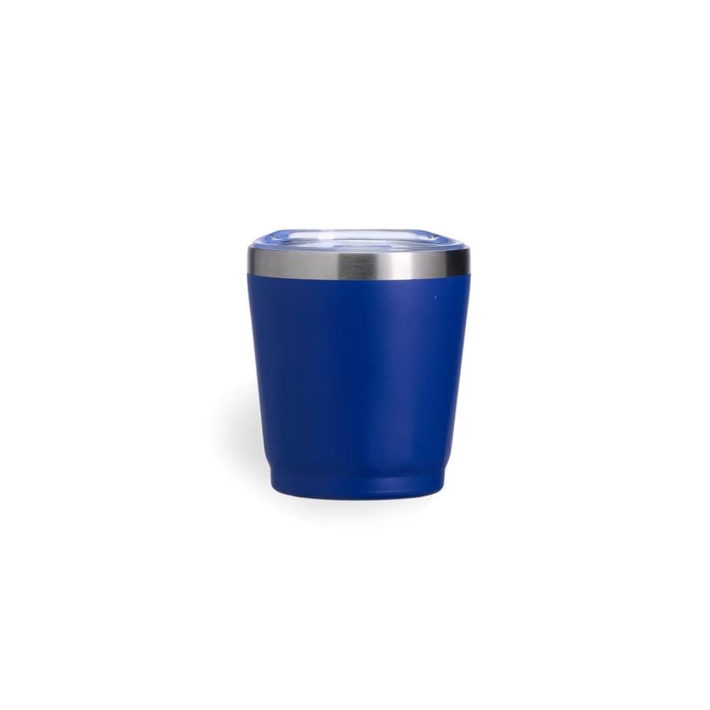 Copo Térmico 200ml DR1812 na cor Azul, brinde personalizado Sky Brindes