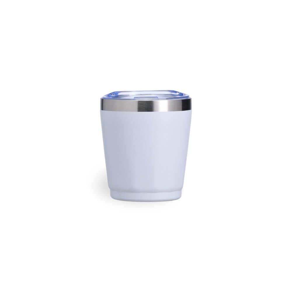 Copo Térmico 200ml DR1812 na cor Branco, brinde personalizado Sky Brindes