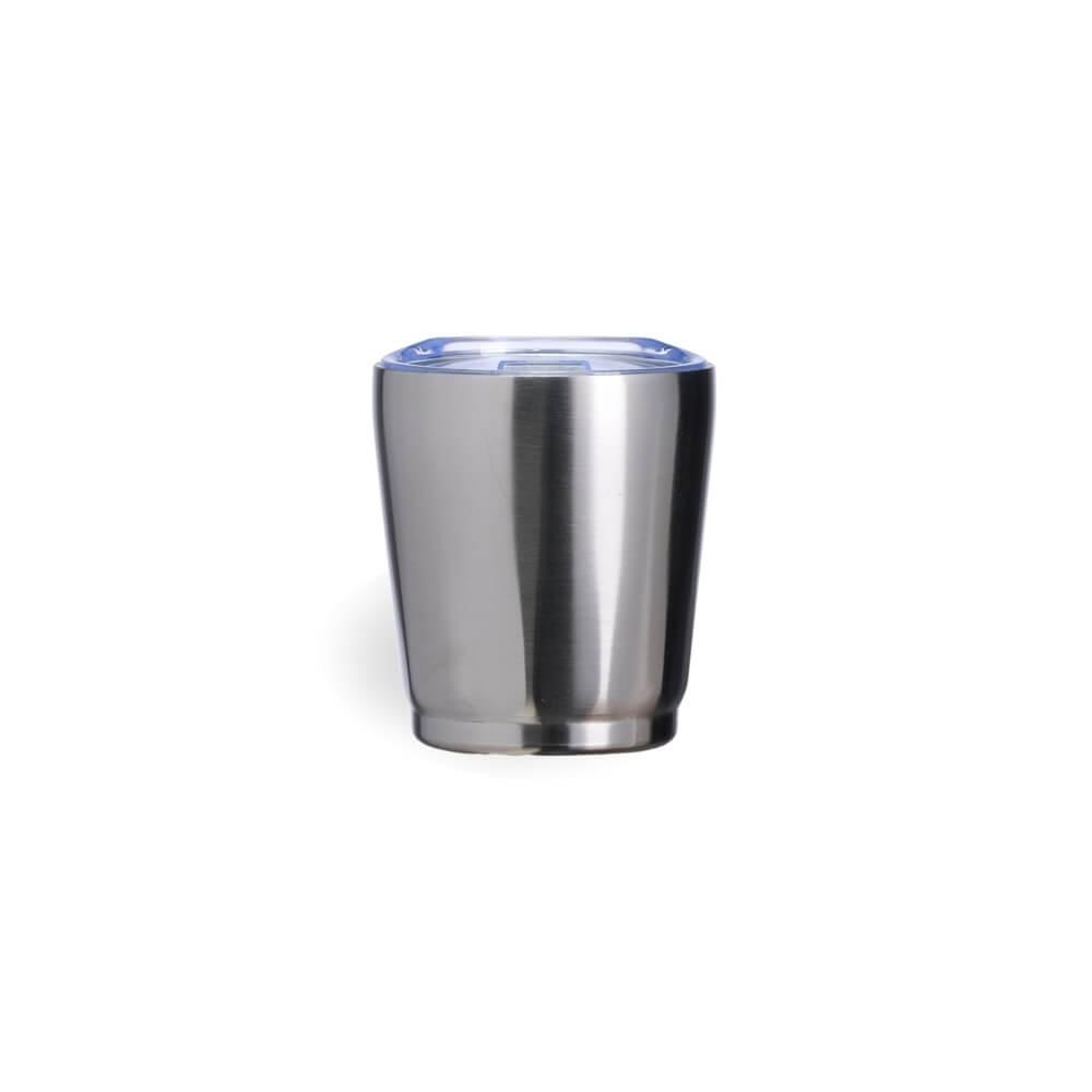 Copo Térmico 200ml DR1812 na cor Inox, brinde personalizado Sky Brindes