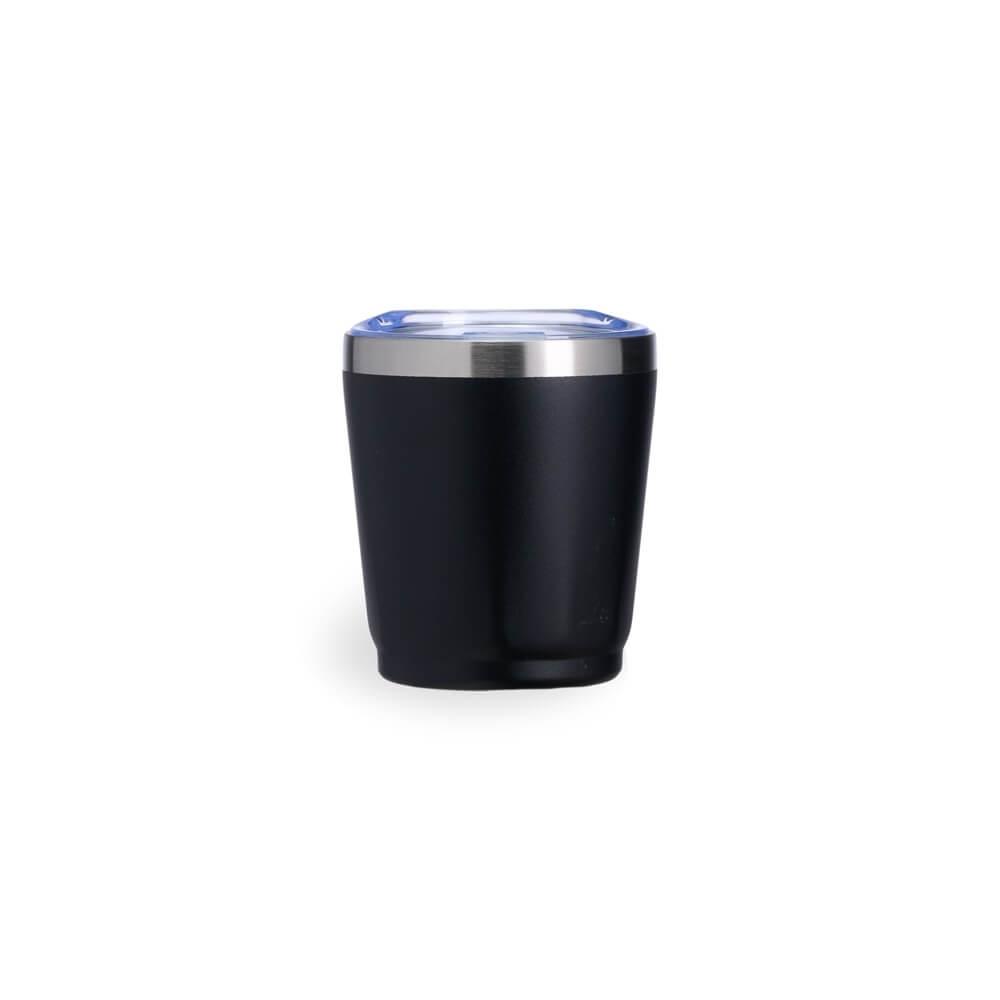 Copo Térmico 200ml DR1812 na cor Preto, brinde personalizado Sky Brindes