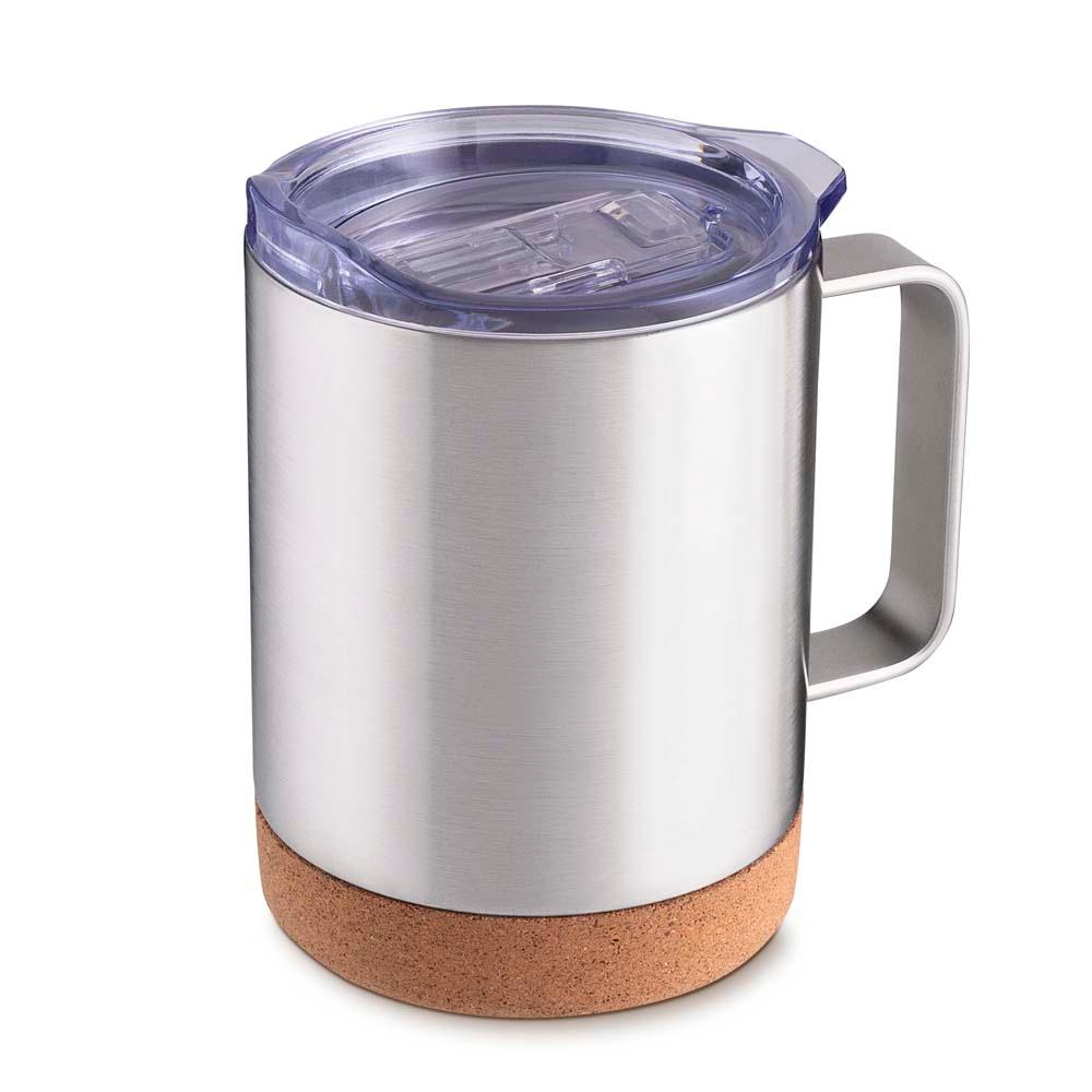 Caneca Térmica 350ml DR1813 na cor Prata, brinde personalizado Sky Brindes