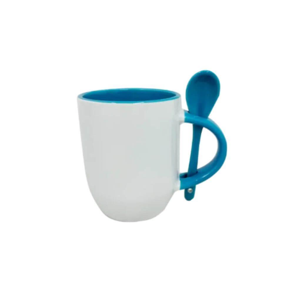 Caneca Cerâmica 325ml DR1814 na cor Azul, brinde personalizado Sky Brindes