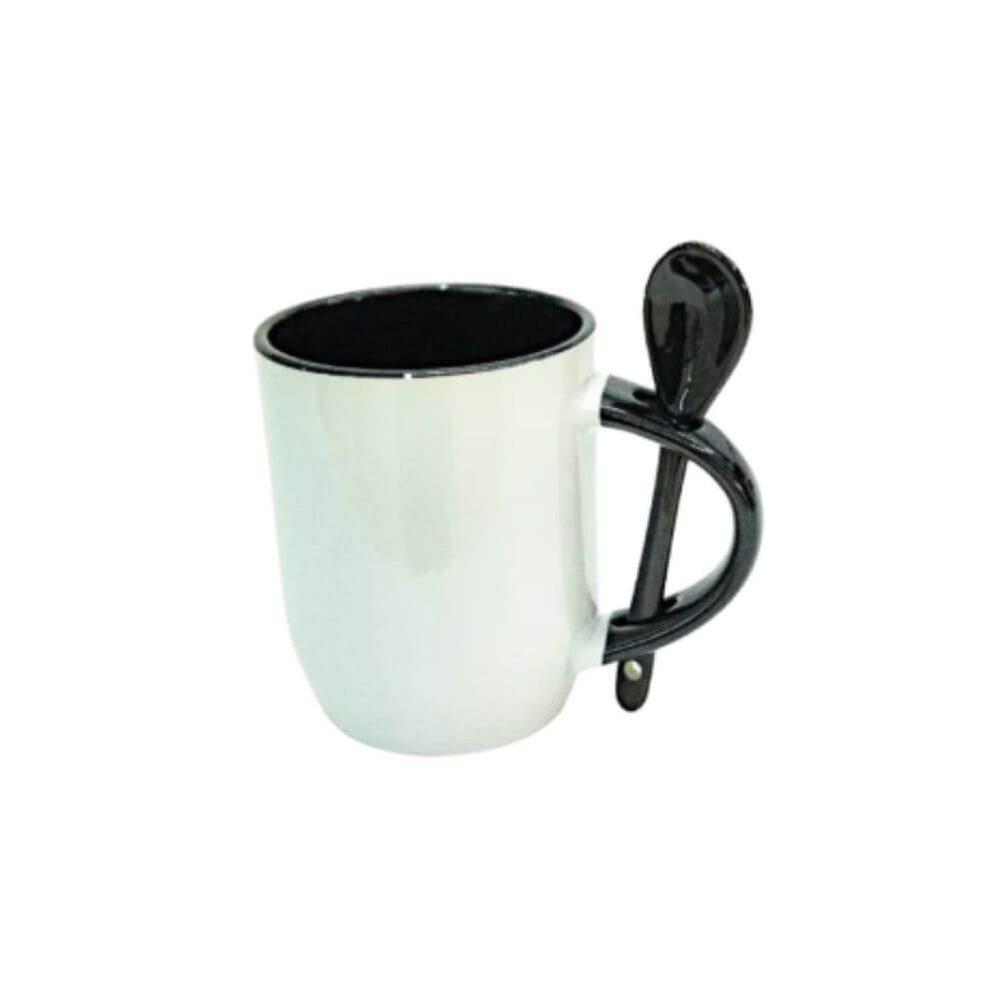 Caneca Cerâmica 325ml DR1814 na cor Preto, brinde personalizado Sky Brindes