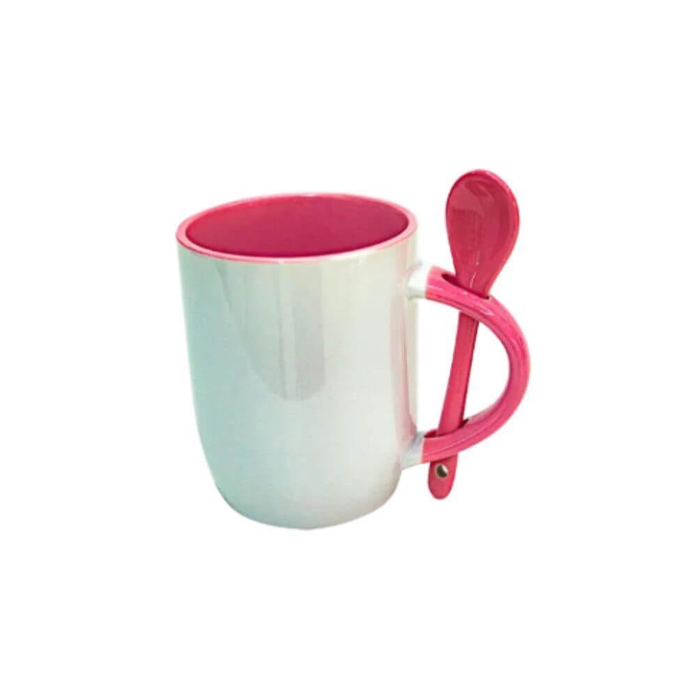 Caneca Cerâmica 325ml DR1814 na cor Rosa, brinde personalizado Sky Brindes