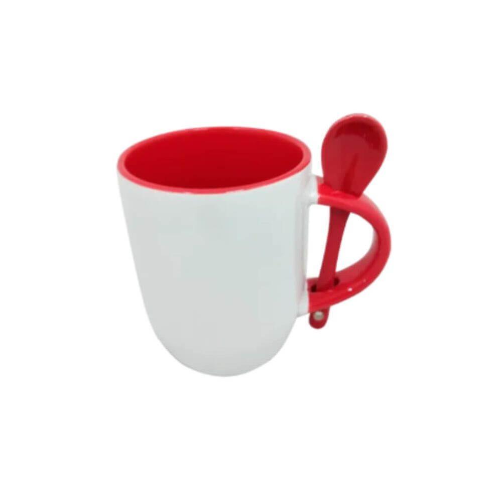 Caneca Cerâmica 325ml DR1814 na cor Vermelho, brinde personalizado Sky Brindes