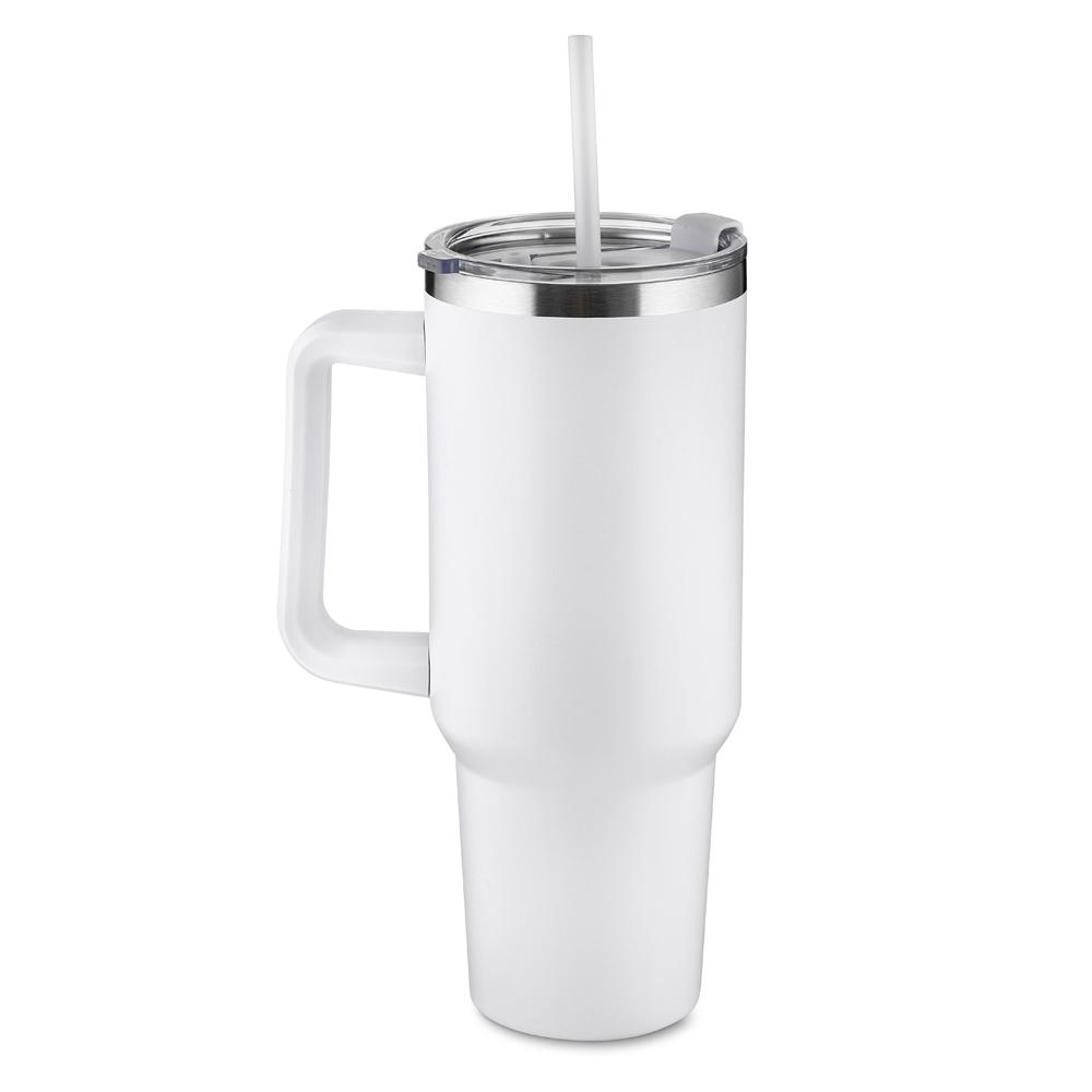 Caneca Térmica 1,3 Litros DR1816 na cor Branco, brinde personalizado Sky Brindes