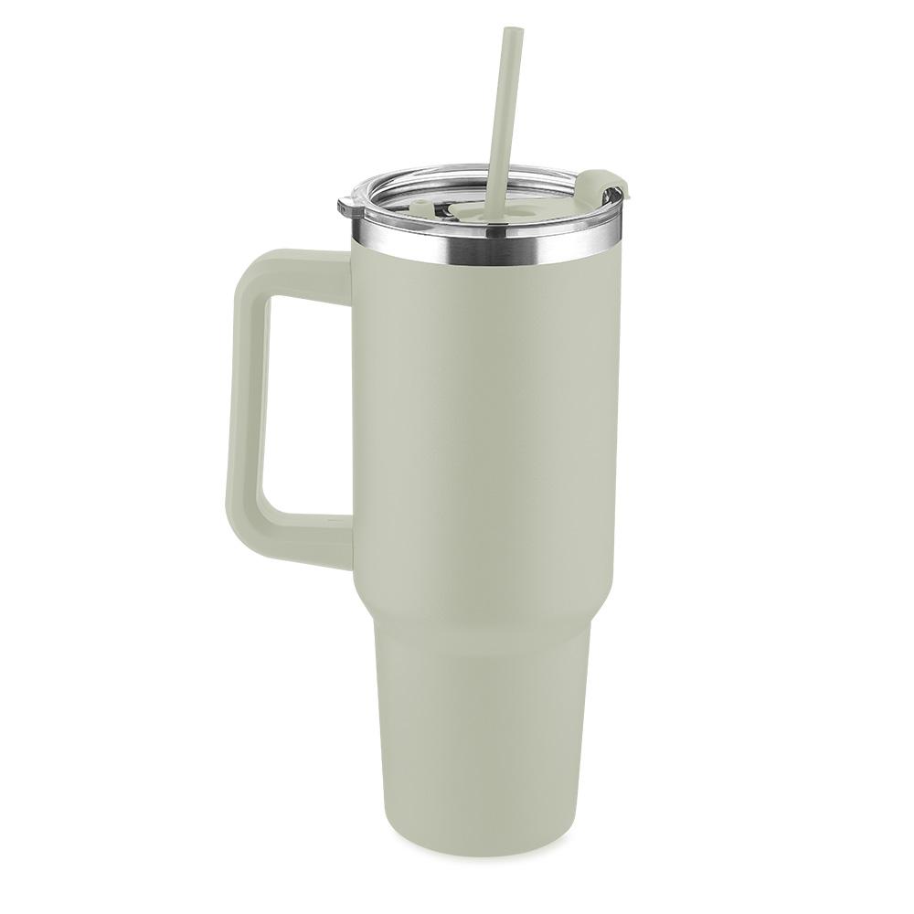 Caneca Térmica 1,3 Litros DR1816 na cor Creme, brinde personalizado Sky Brindes