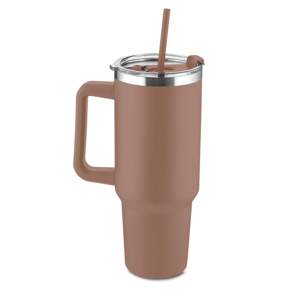 Caneca Térmica 1,3 Litros DR1816 na cor Marrom, brinde personalizado Sky Brindes