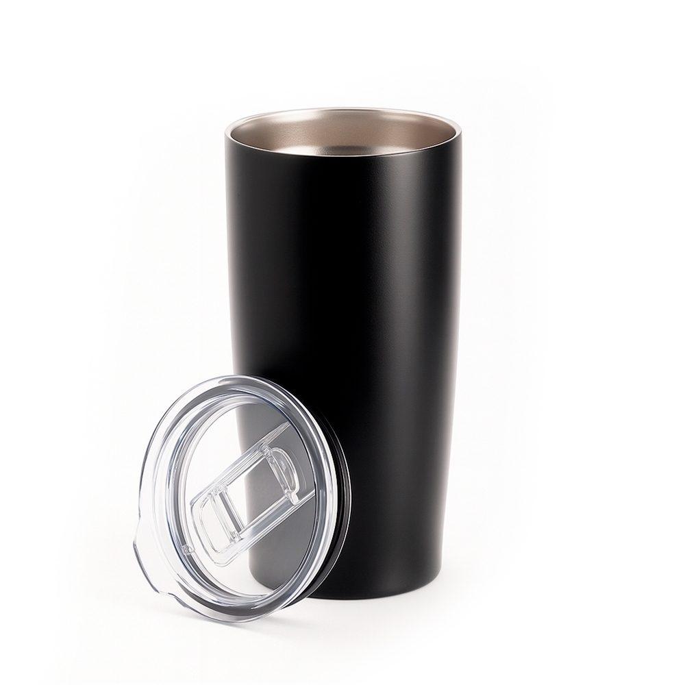 Copo Térmico 590ml DR1817 na cor Preto, brinde personalizado Sky Brindes