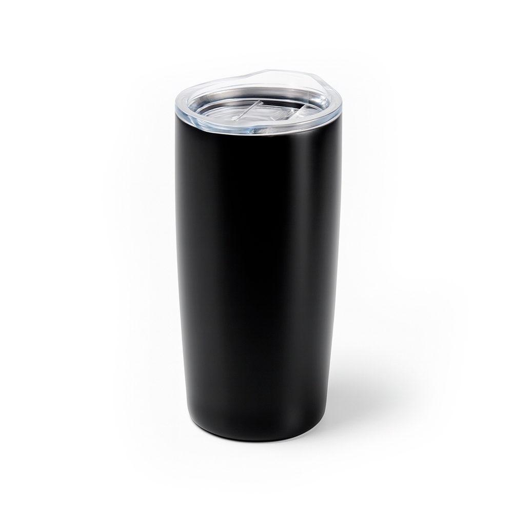 Copo Térmico 590ml DR1817 na cor Preto, brinde personalizado Sky Brindes