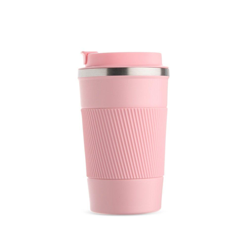 Copo Térmico 350ml DR1818 na cor Rosa, brinde personalizado Sky Brindes