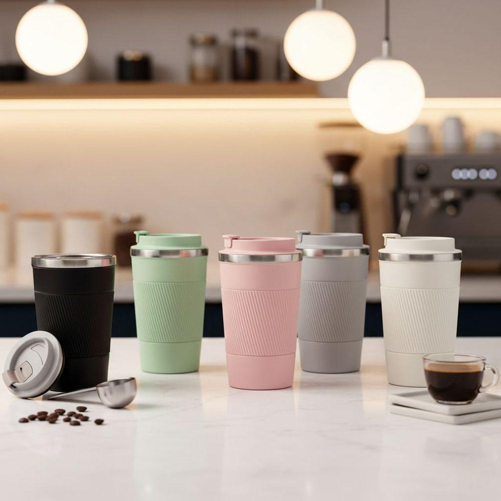 Copo Térmico 350ml DR1818 na cor Verde água, brinde personalizado Sky Brindes