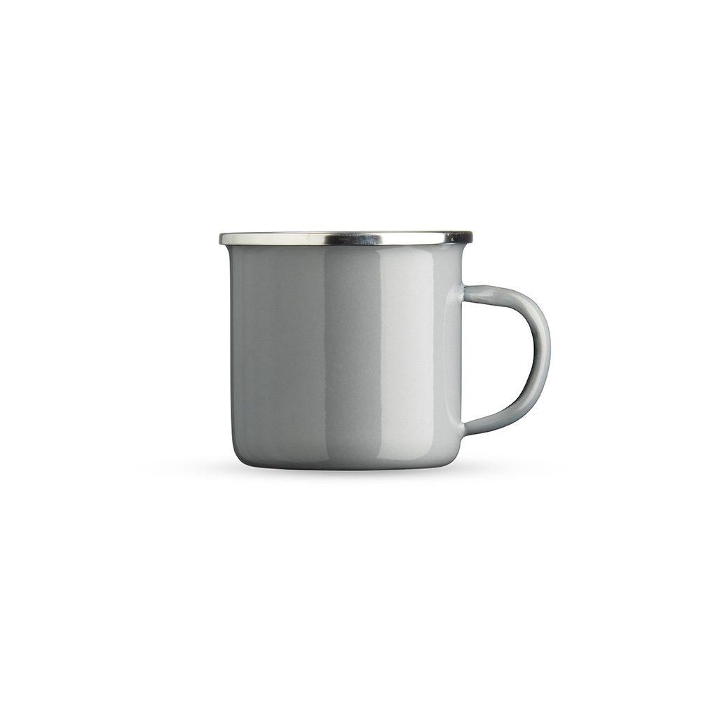 Caneca Inox 370ml DR1820 na cor Cinza, brinde personalizado Sky Brindes