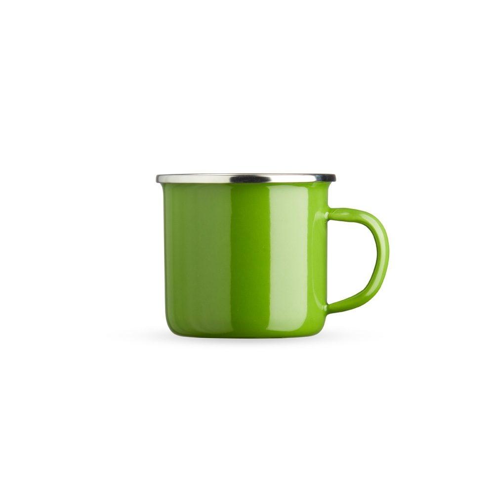 Caneca Inox 370ml DR1820 na cor Verde, brinde personalizado Sky Brindes
