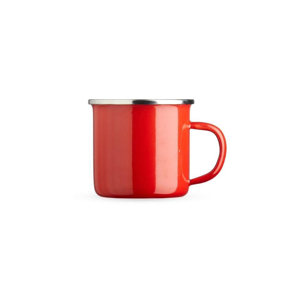 Caneca Inox 370ml DR1820 na cor Vermelho, brinde personalizado Sky Brindes