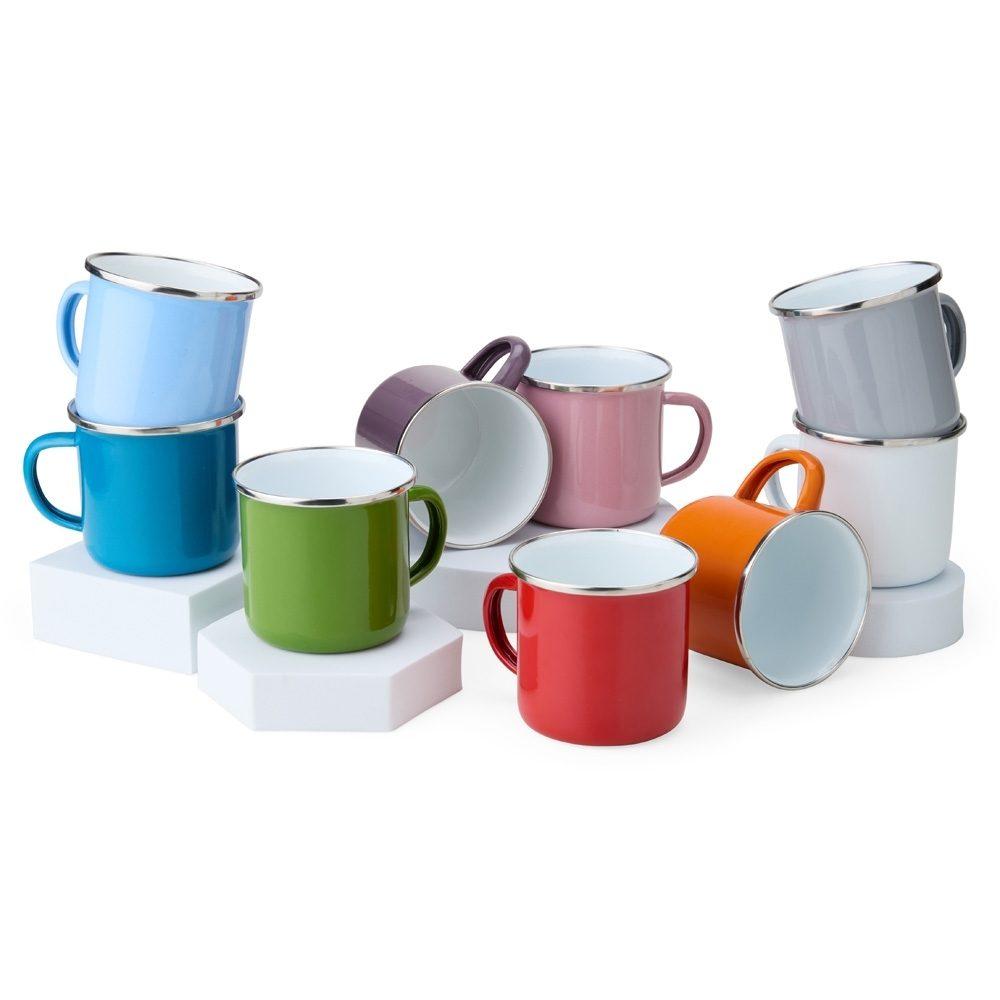 Caneca Inox 370ml DR1820 na cor Verde, brinde personalizado Sky Brindes