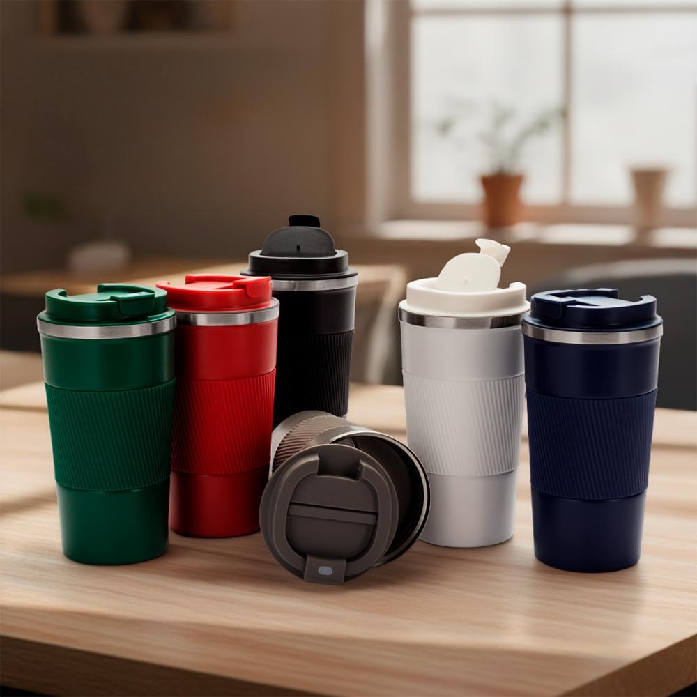 Copo Térmico 500ml DR1822 na cor Vermelho, brinde personalizado Sky Brindes