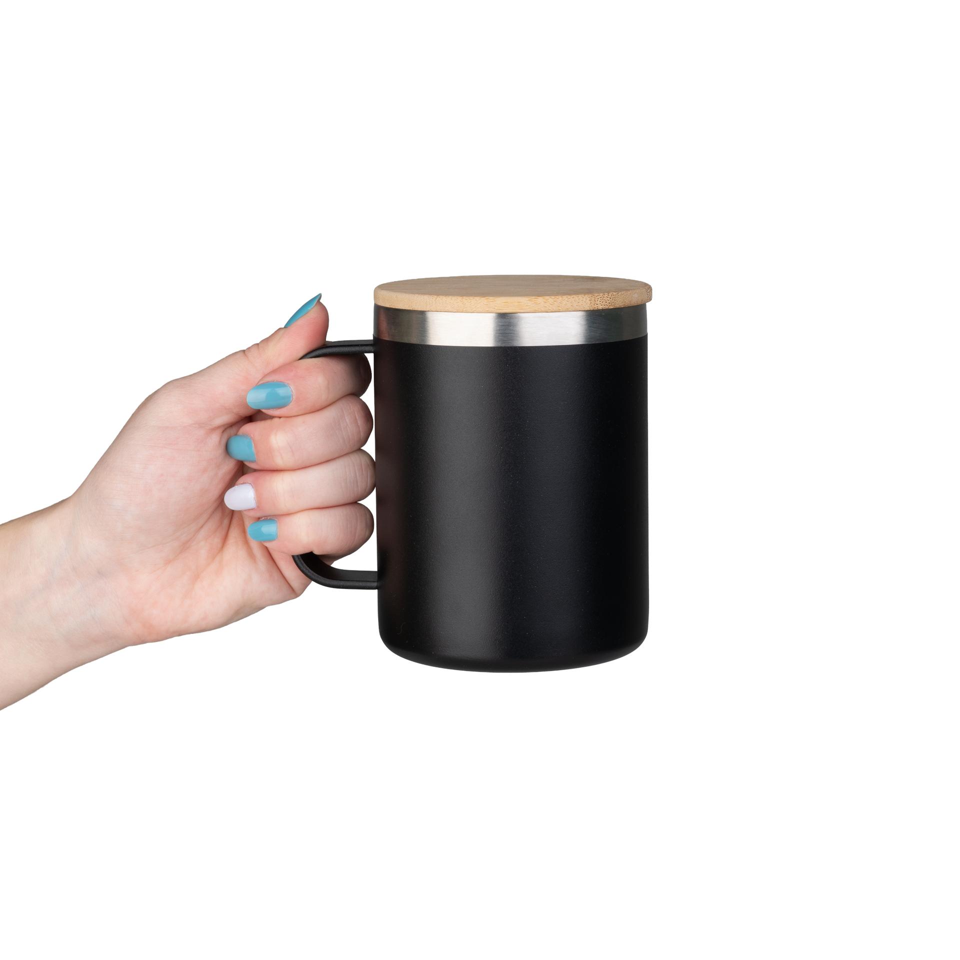 Caneca Térmica 400ml DR1826 na cor Branco, brinde personalizado Sky Brindes