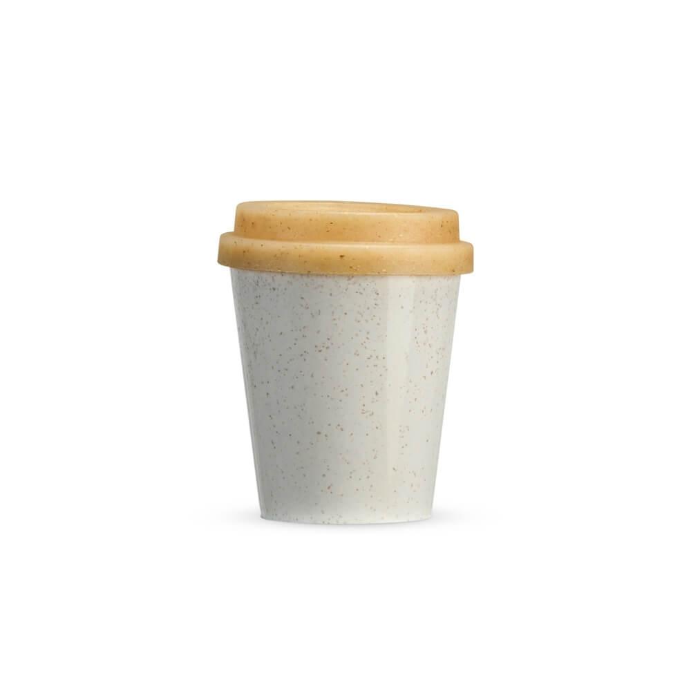 Copo Fibra de Arroz 350ml DR1830 na cor Bege, brinde personalizado Sky Brindes