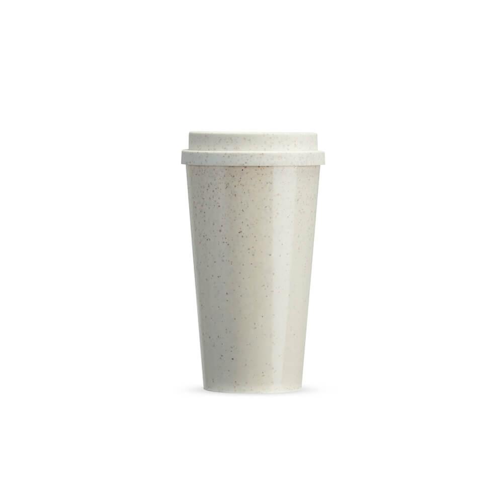 Copo Fibra de Arroz 550ml DR1831 na cor Bege, brinde personalizado Sky Brindes