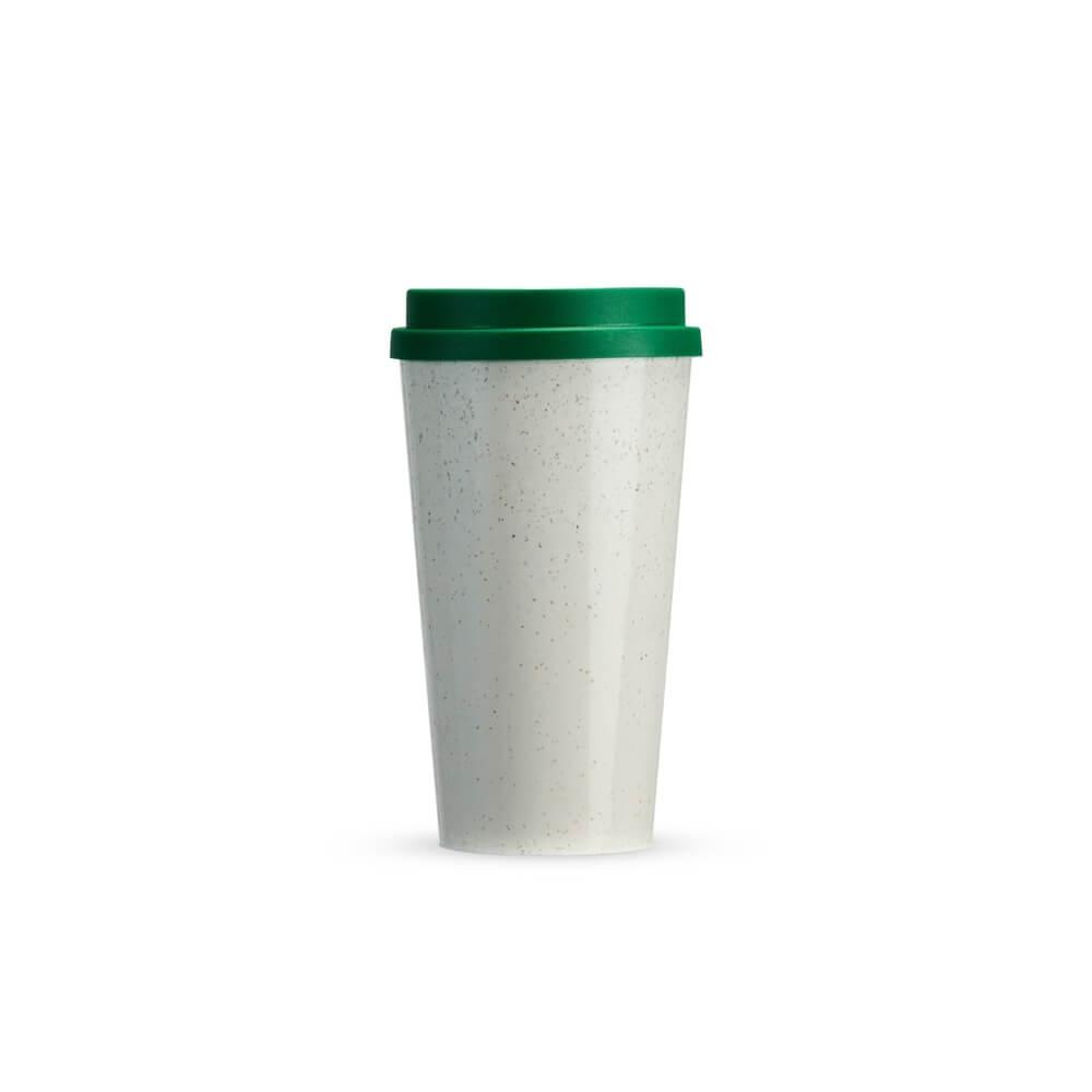 Copo Fibra de Arroz 550ml DR1831 na cor Verde, brinde personalizado Sky Brindes