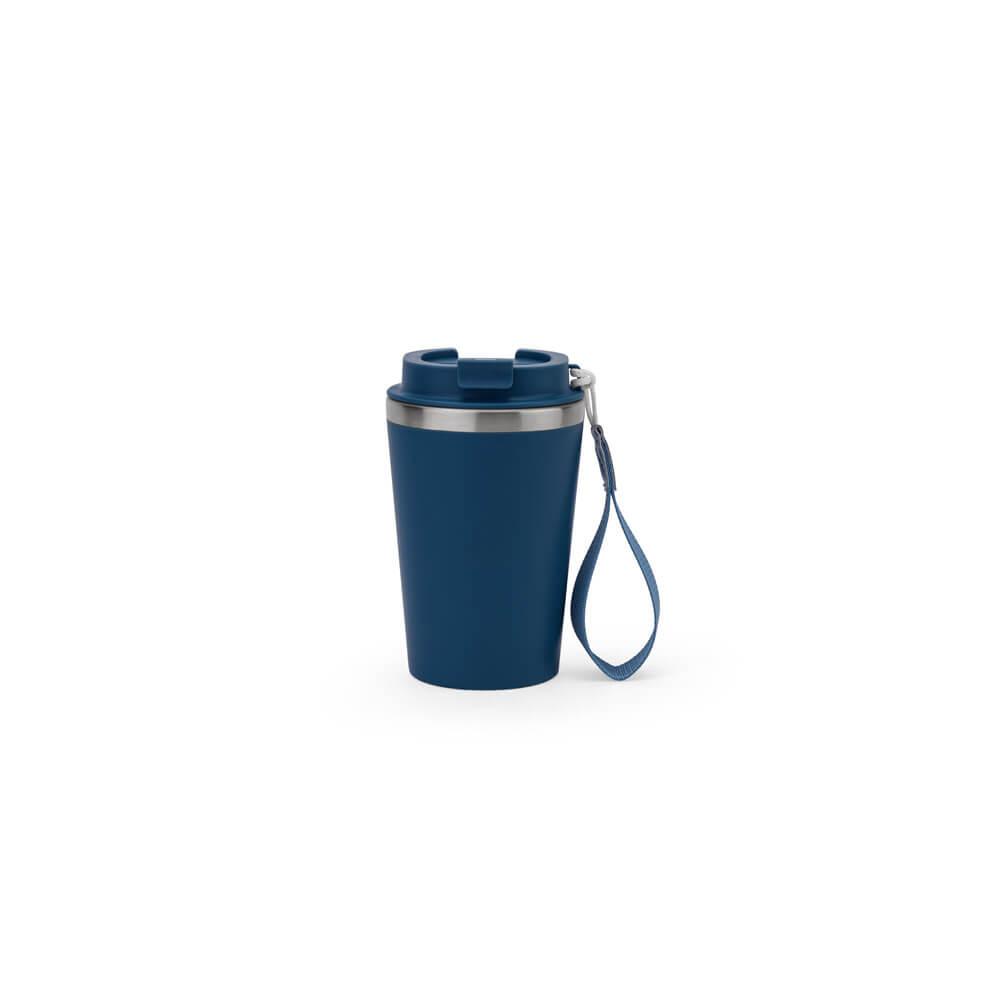 Copo de viagem 440ml DR1835 na cor Azul marinho, brinde personalizado Sky Brindes