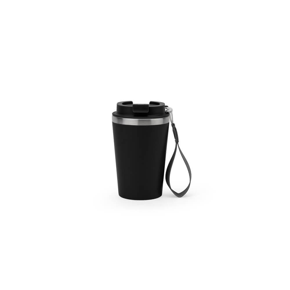 Copo de viagem 440ml DR1835 na cor Preto, brinde personalizado Sky Brindes