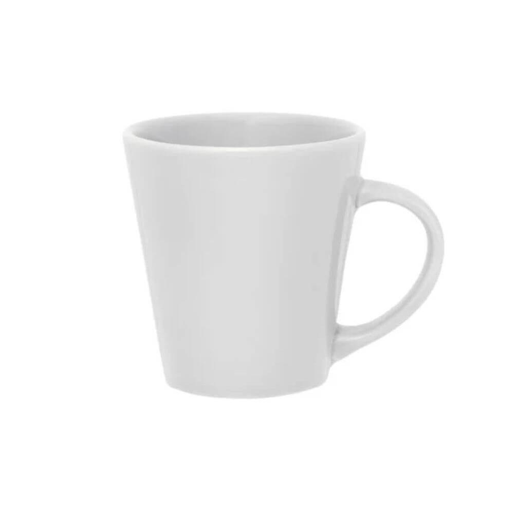 Caneca Drop 250ml DR1837 na cor Branco, brinde personalizado Sky Brindes